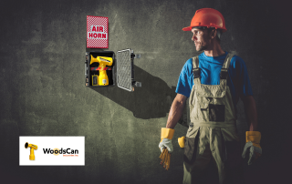 Construction Safety Signaling Device, WoodsCan Hornet rechargeable air horn