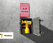 Why include an air horn in an emergency kit?