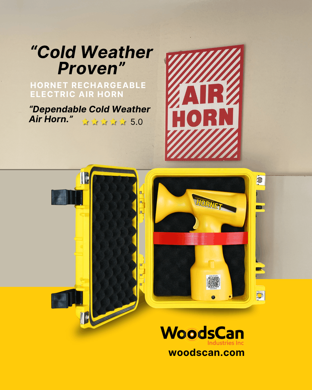 WoodsCan Rechargeable Air Horn Cold Weather Proven, Drilling, Blasting, Industrial, Safety, Construction WoodsCan Rechargeable Air Horn Cold Weather Proven, Drilling, Blasting, Industrial, Safety, Construction